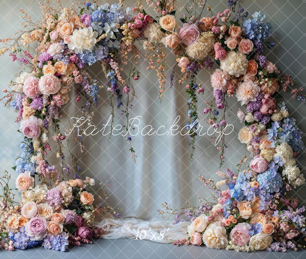 Kate Spring Flower Arch Pastel Wedding Backdrop Designed by Emetselch