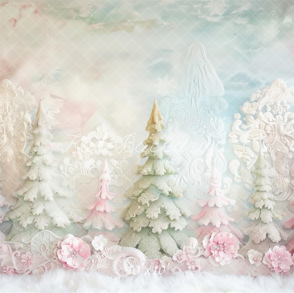 Winter Pastel Wonderland Foto Achtergrond Designed by Patty Roberts