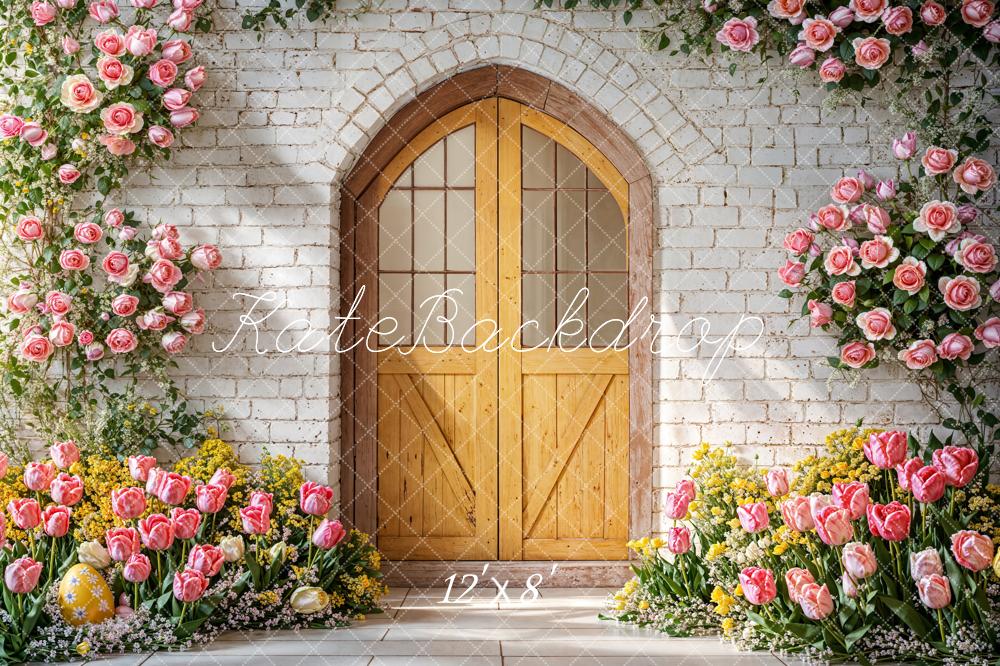 Kate Easter Floral Arch Yellow Backdrop Designed by Emetselch