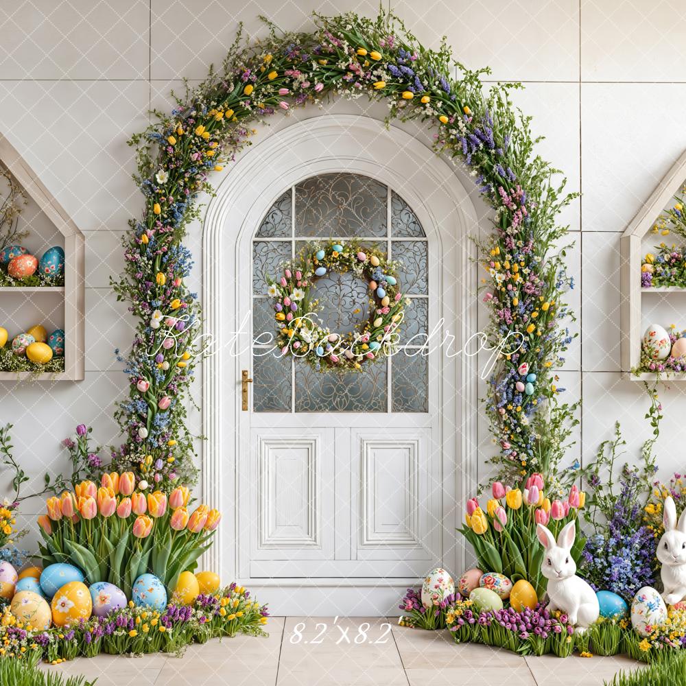 Kate Easter Bunny Floral Arch Backdrop Designed by Emetselch