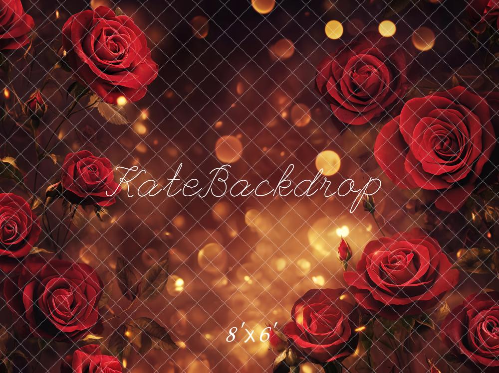 Kate Red Roses Bokeh Backdrop Designed by Emetselch