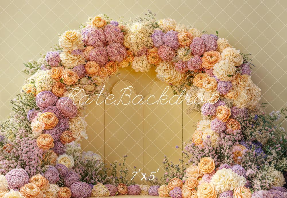 Kate Spring Flower Arch Pastel Warm Backdrop Designed by Emetselch