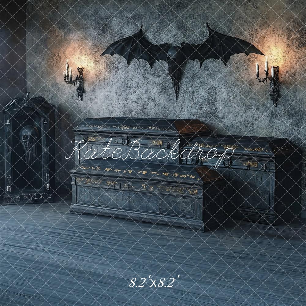 Kate Gothic Coffin Bat Backdrop Designed by Lidia Redekopp