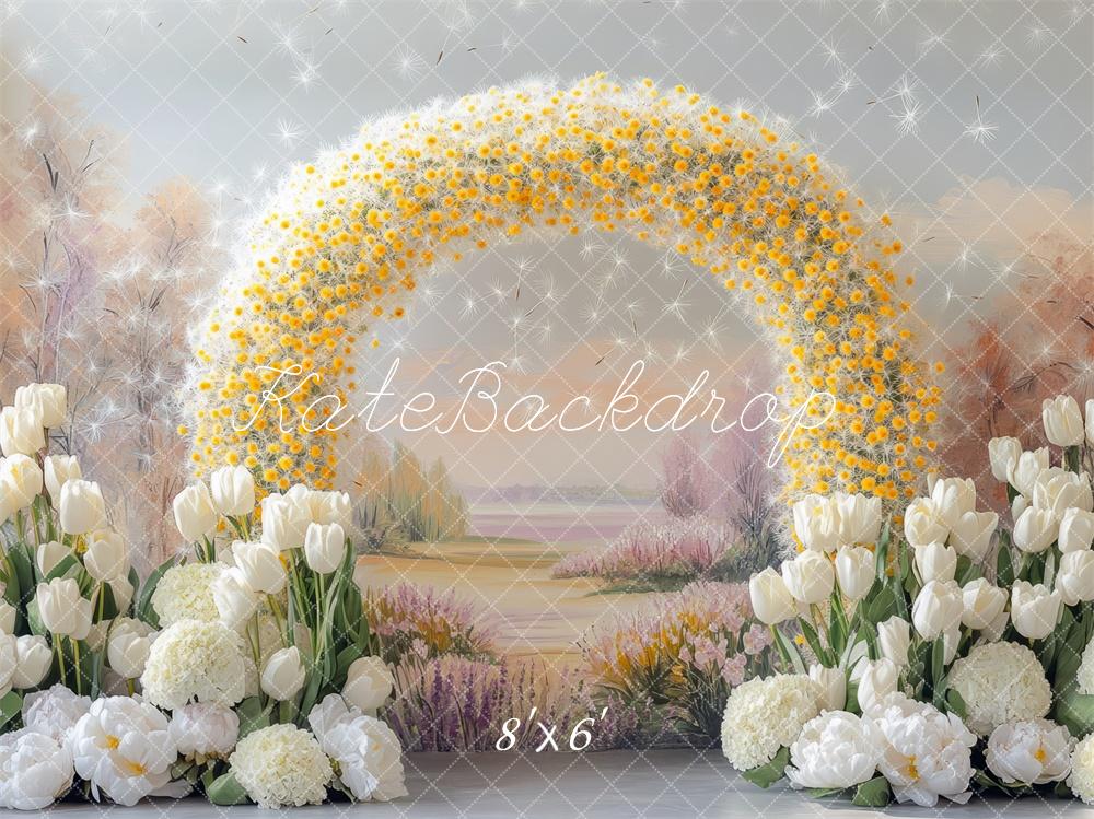 Kate Spring Flower Arch Tulip Garden Backdrop Designed by Mini MakeBelieve