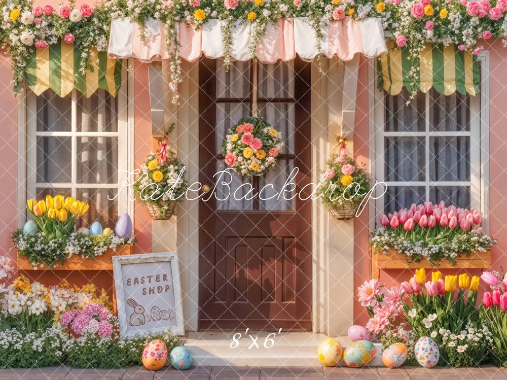 Kate Easter Shop Flowers Eggs Backdrop Designed by Emetselch