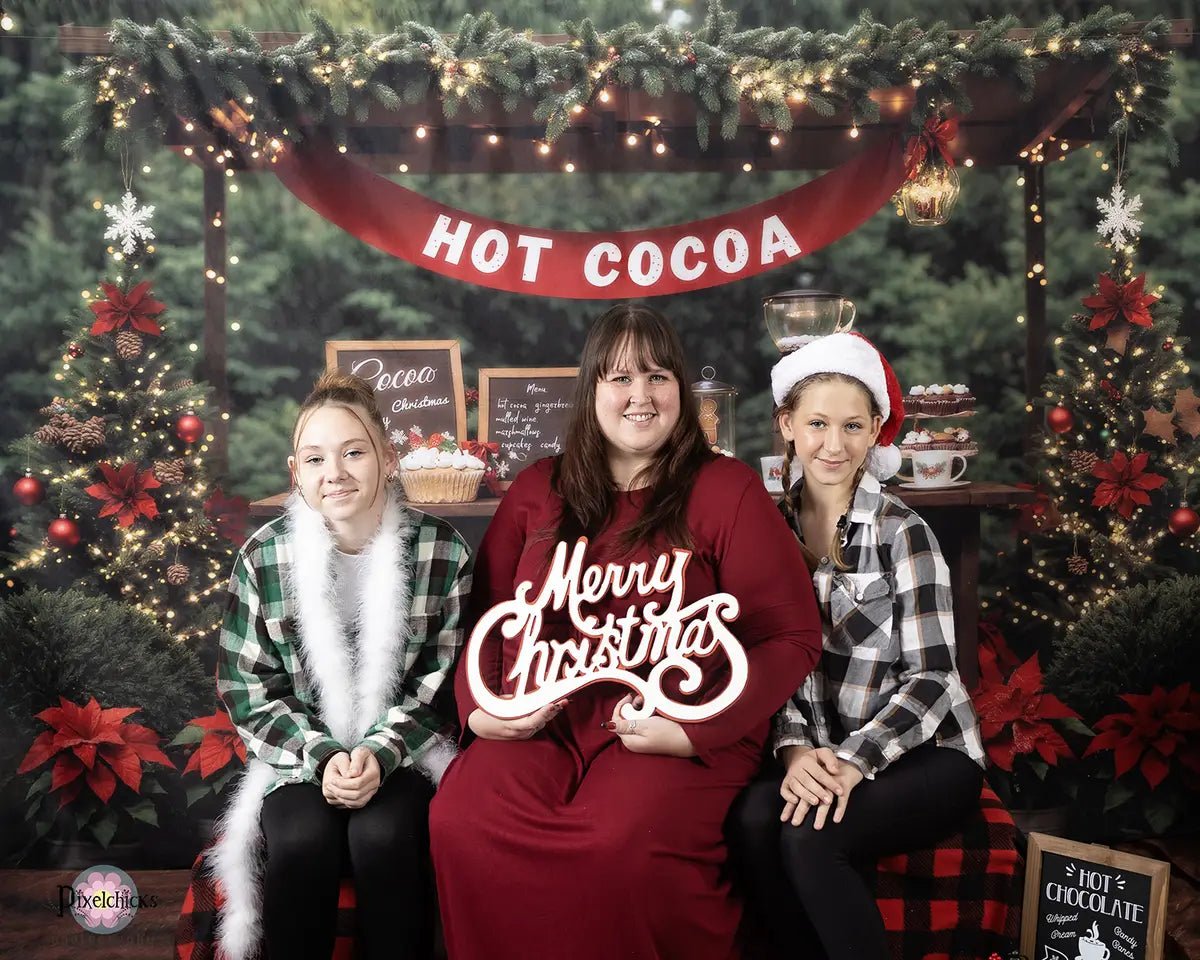 Kate Christmas Garden Hot Cocoa Booth Backdrop Designed by Emetselch