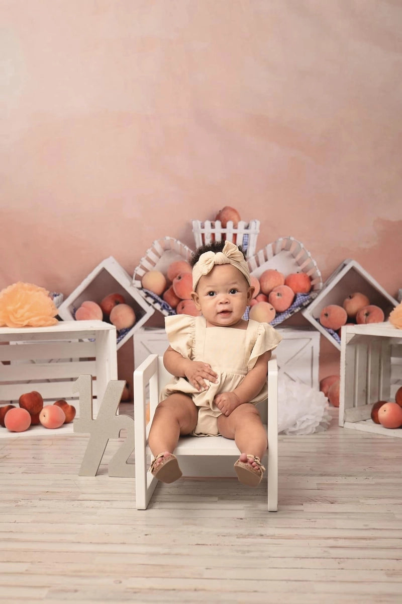 Fondo de Melocotones y Crema de Verano para Niños Diseñado Por Fotografía de Mandy Ringe