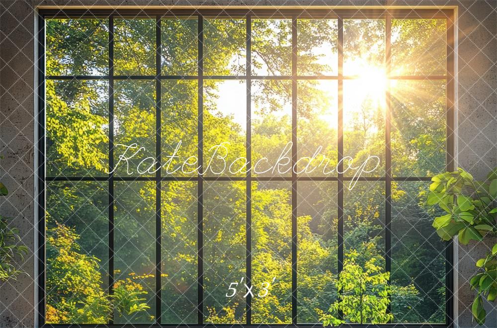 Kate Sunlit Forest Window Backdrop Designed by Mini MakeBelieve