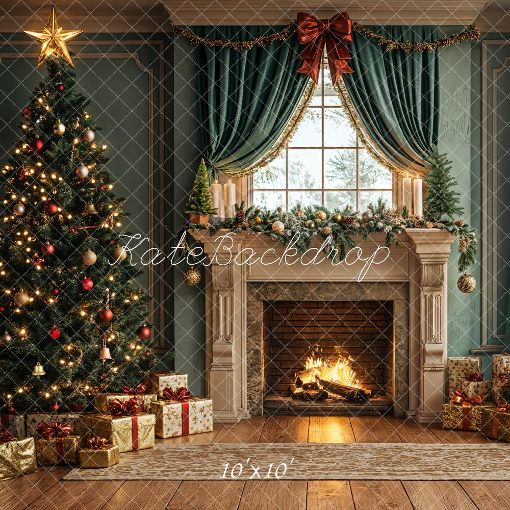 TEST Kate Christmas Tree Fireplace Gifts Window Backdrop Designed by Emetselch