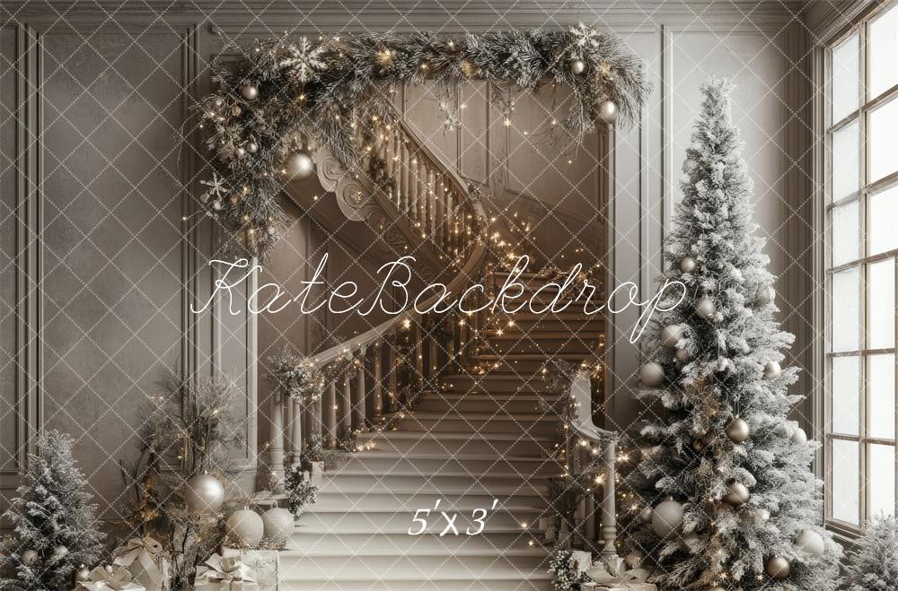 Kate Christmas Tree Cascading Stairs Backdrop Designed by Lidia Redekopp