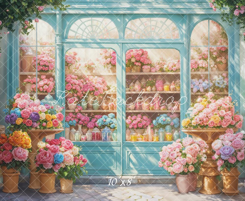 Kate Spring Floral Shop Arched Window Backdrop Designed by Emetselch