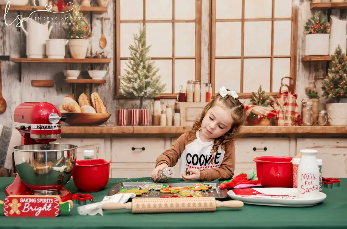 Kate White Christmas Kitchen Backdrop Designed by Emetselch