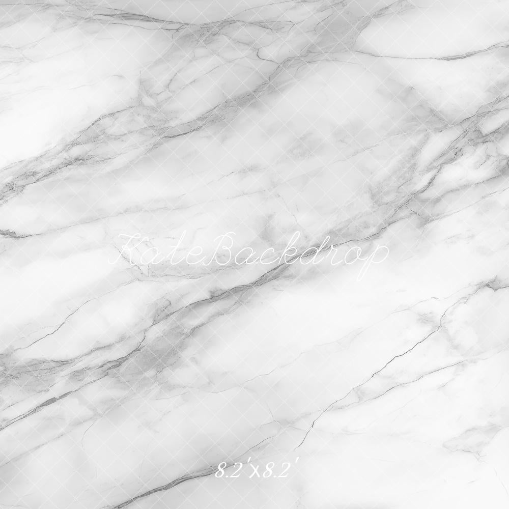 Kate White Marble Texture Floor Backdrop Designed by Mini MakeBelieve