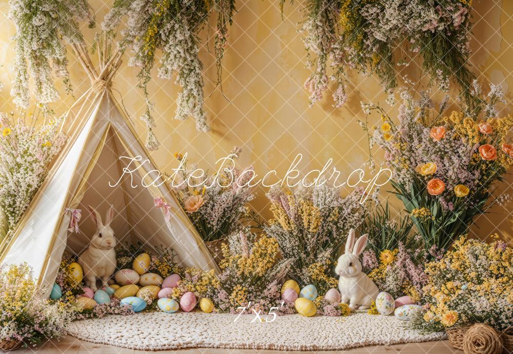 Kate Easter Bunny Tent Eggs Backdrop Designed by Emetselch