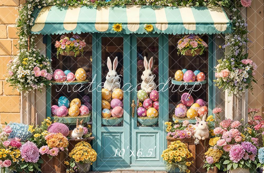 Kate Easter Bunny Eggs Flower Shop Backdrop Designed by Emetselch