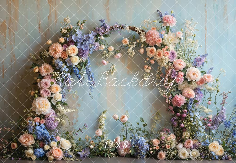 Arco Floral de Primavera Pastel Fondo