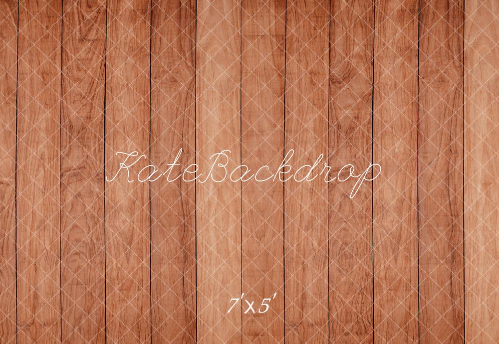 Kate Orange Wooden Grain Floor Backdrop Designed by Kate Image