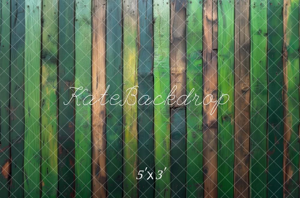 FONDO DE TABLONES DE MADERA VERDE Diseñado por Mini MakeBelieve