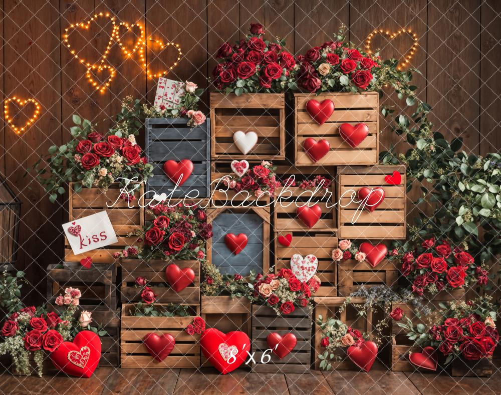 Kate Valentine's Day Heart Backdrop Designed by Emetselch