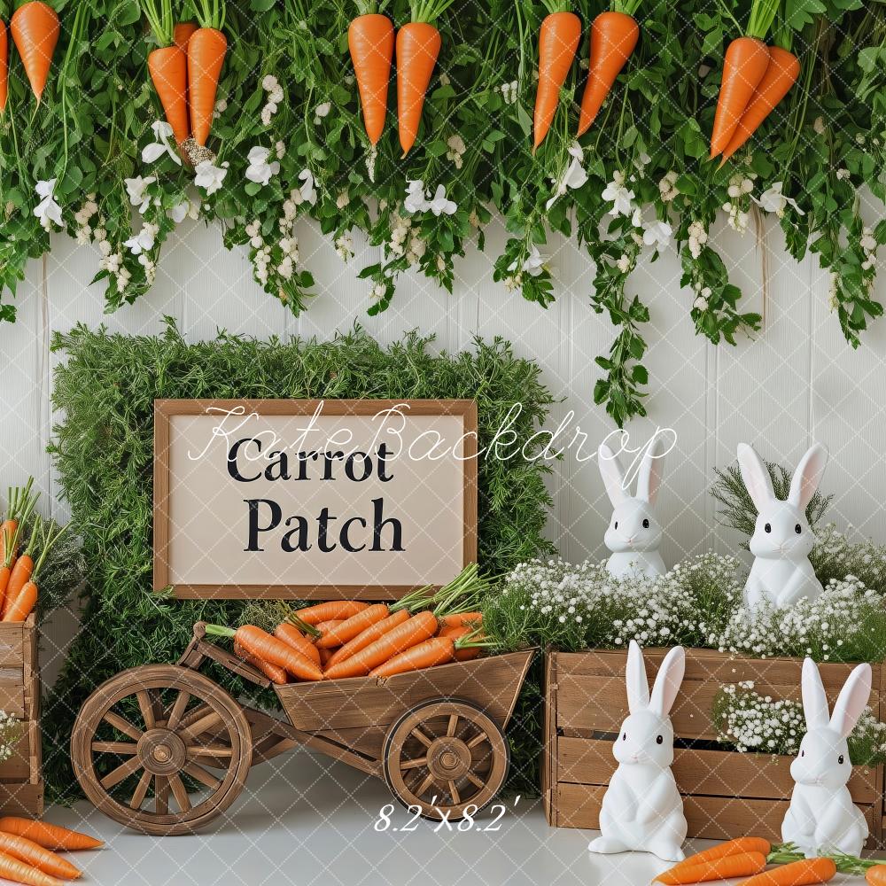 Kate Easter Carrot Patch Bunny Backdrop Designed by Patty Roberts