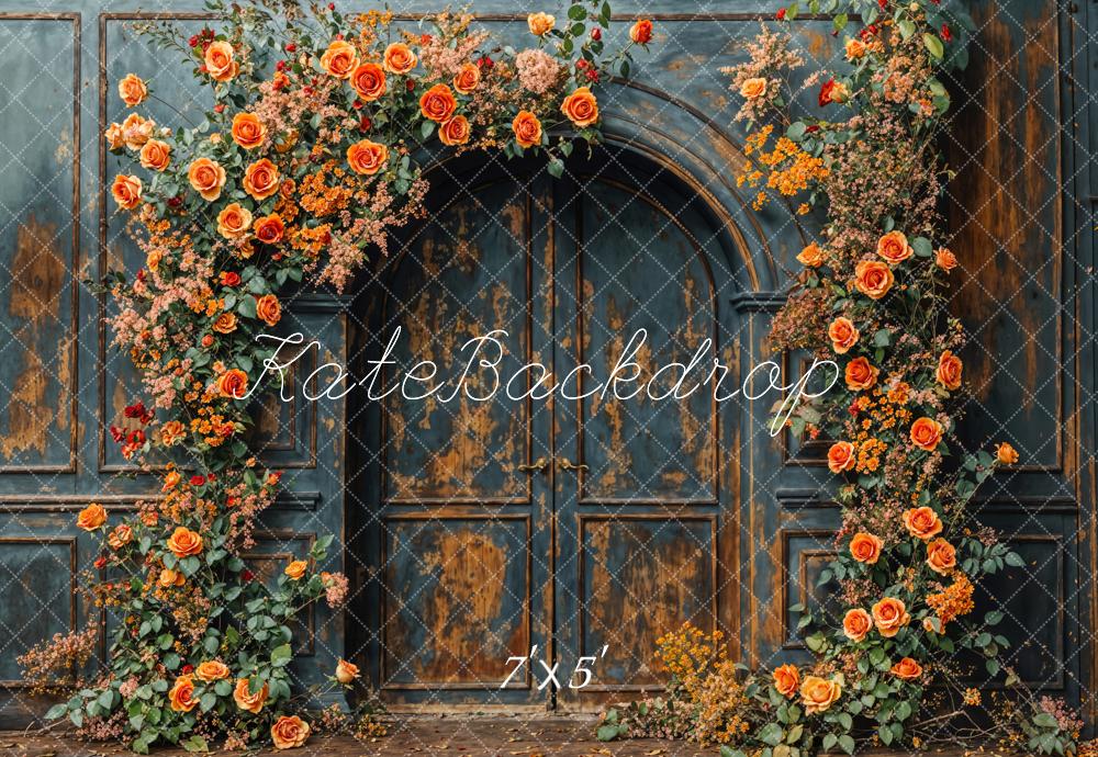 Fall Flower Arch Vintage Wall Foto Achtergrond Designed by Emetselch