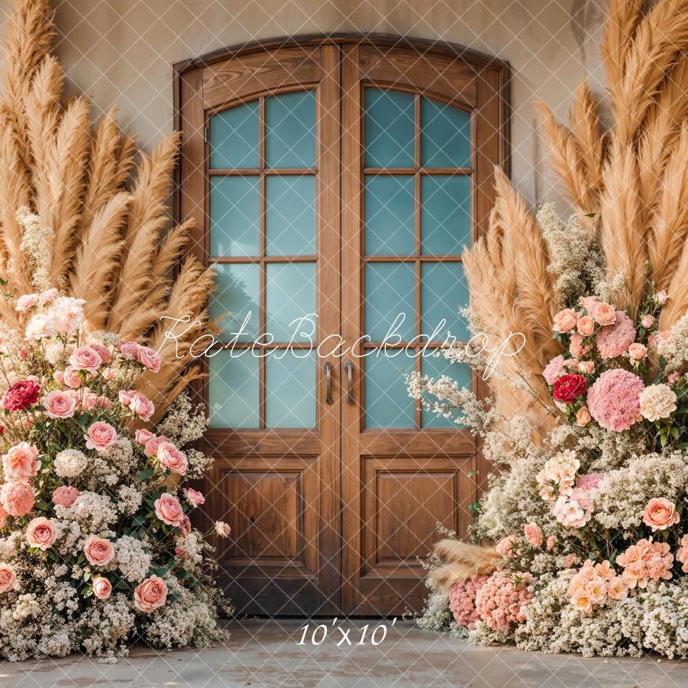 Kate Boho Floral Door Wedding Backdrop Designed by Emetselch