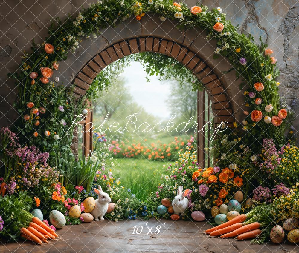 Kate Easter Garden Bunny Flower Arch Backdrop Designed by Emetselch