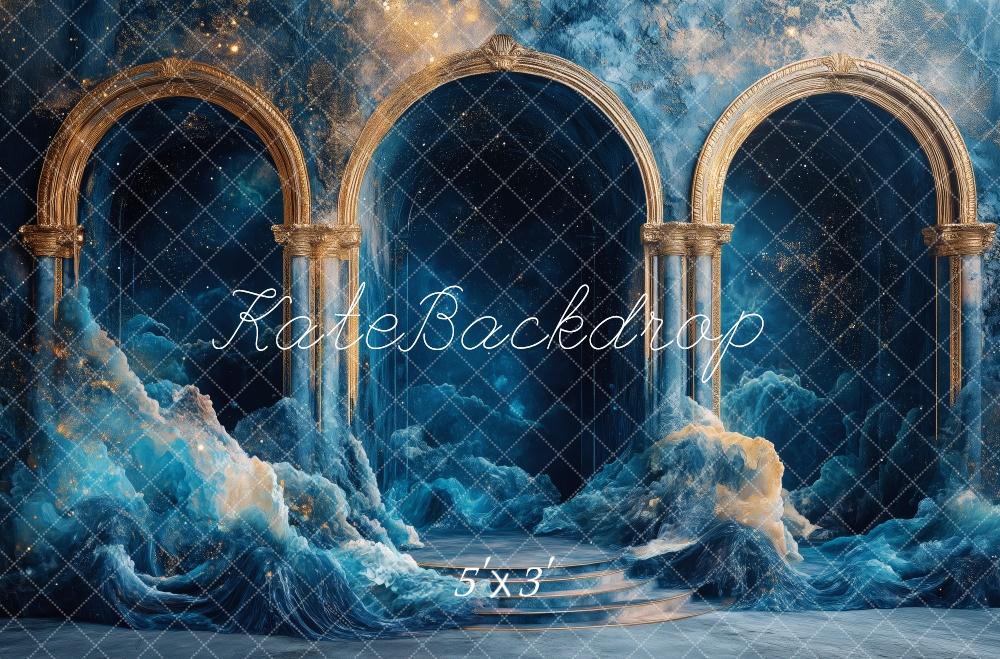 Ocean Fantasy Arches Blue Foto Achtergrond Designed by Patty Roberts