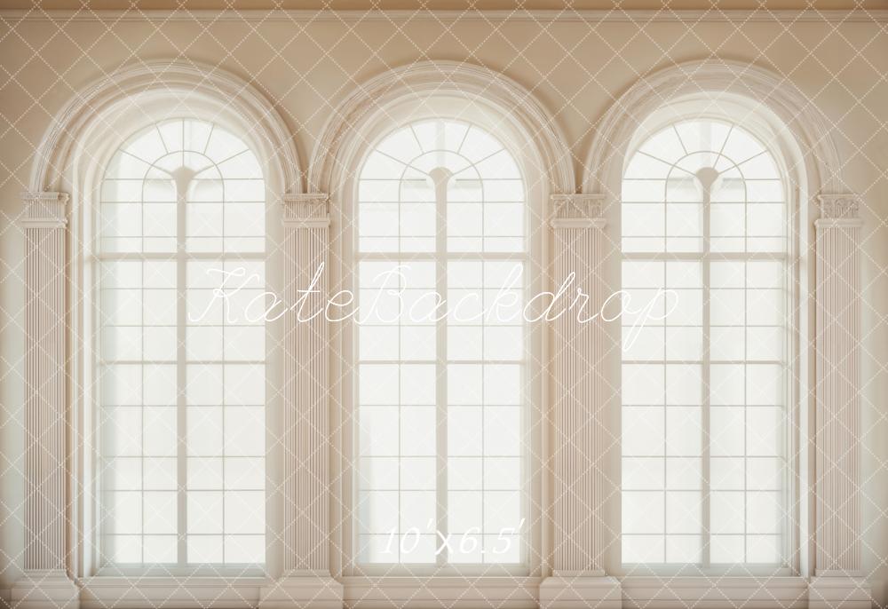 Kate Retro White Arched Windows Backdrop Designed by Emetselch