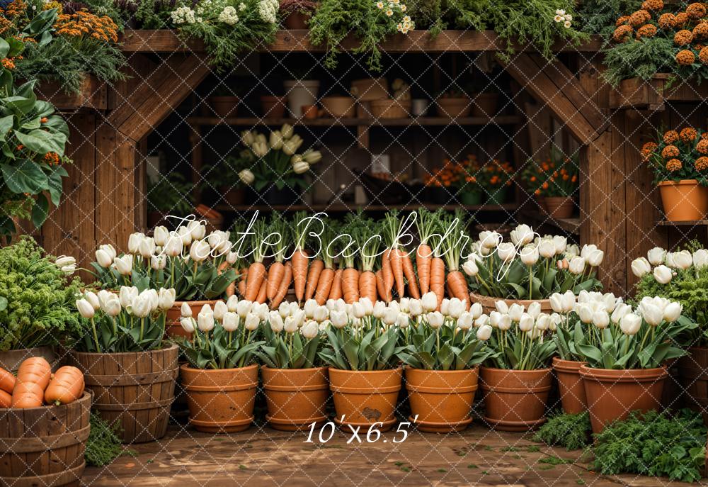 Kate Spring Rustic Flower Market Backdrop Designed by Emetselch