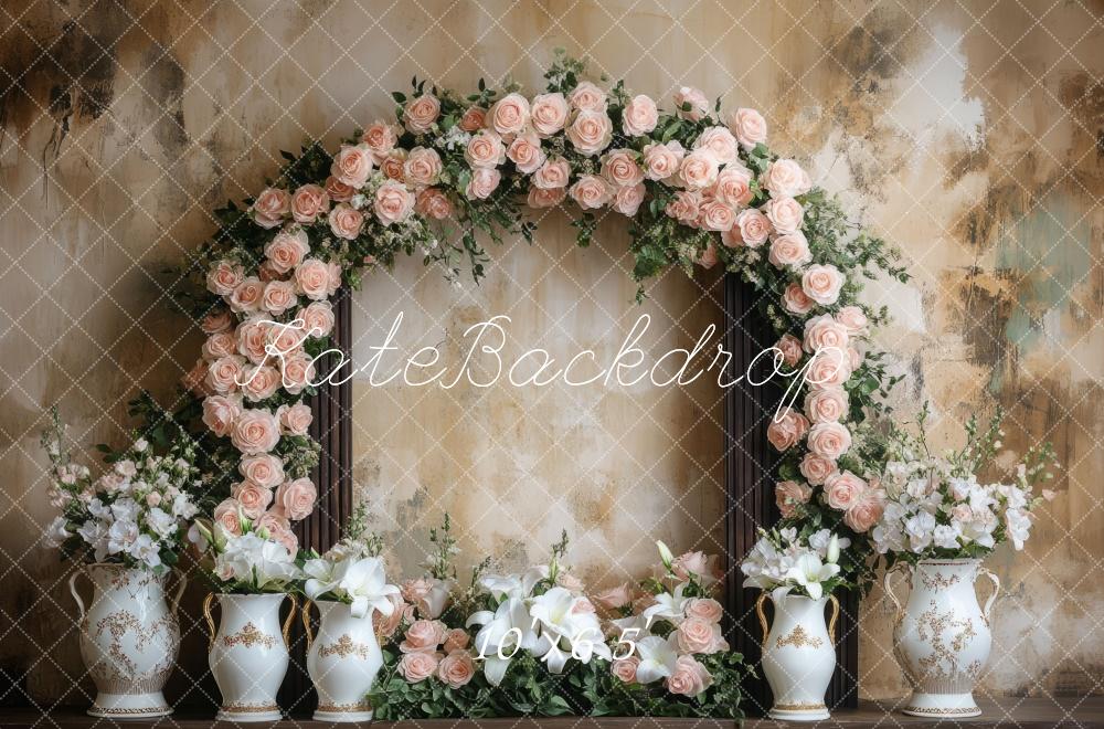 Kate Valentine Flower Arch Wedding Backdrop Designed by Mini MakeBelieve