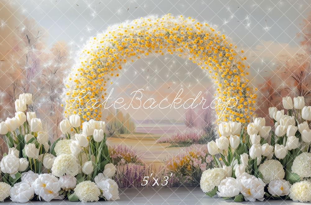 Kate Spring Flower Arch Tulip Garden Backdrop Designed by Mini MakeBelieve