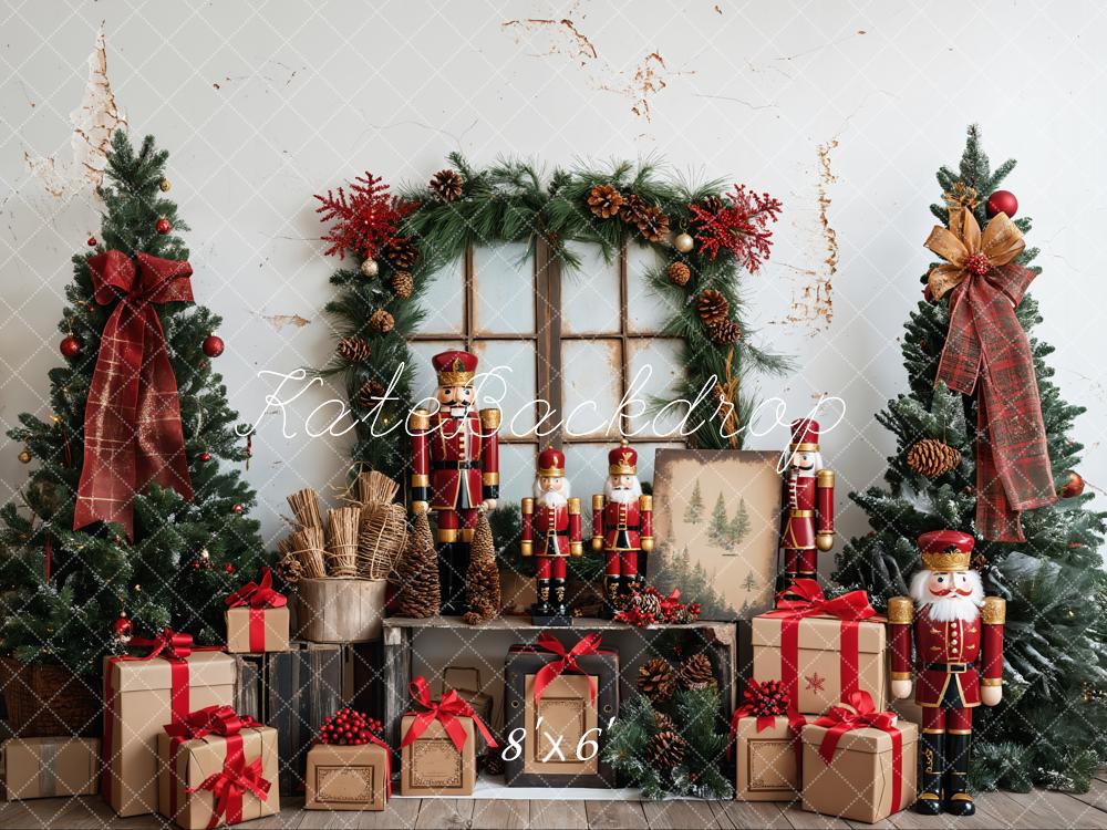 Fondo de Pared Blanco con Ventana Arqueada de Muñeco de Nieve de Navidad Designed by Emetselch