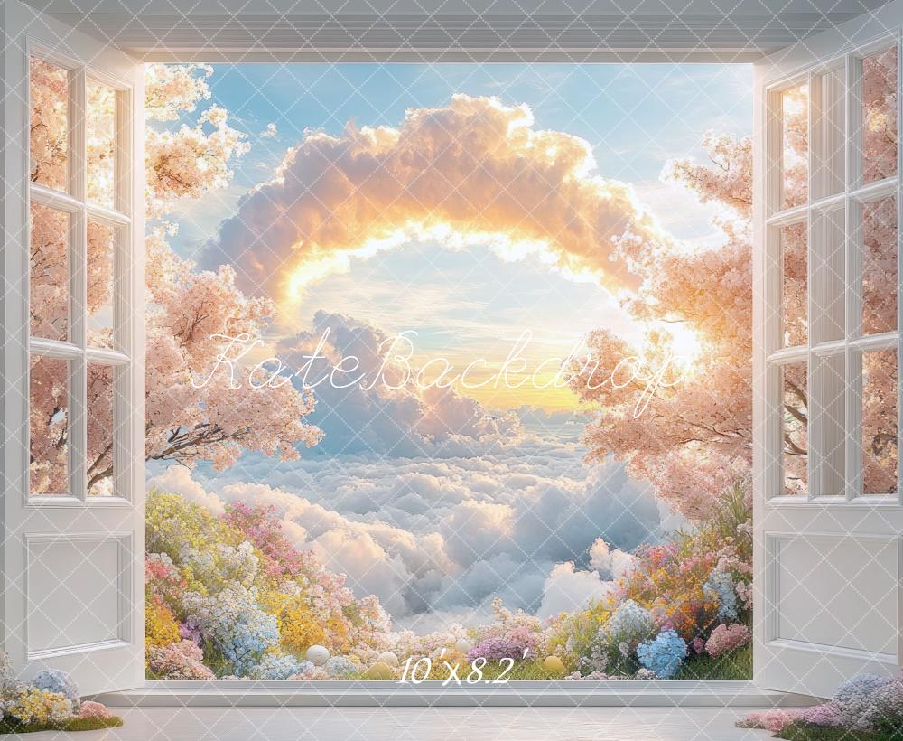 Kate Fantasy Cloud Floral Open Door Backdrop Designed by Mini MakeBelieve