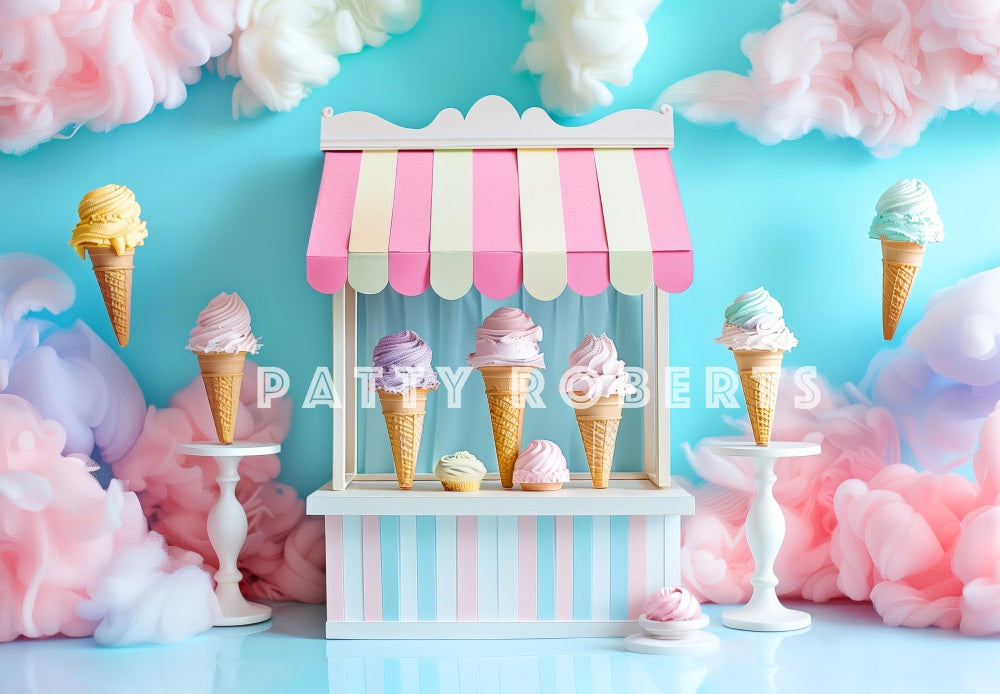 Kate Dreamy Sweet Colorful Ice Cream World Backdrop Designed by Patty Robert