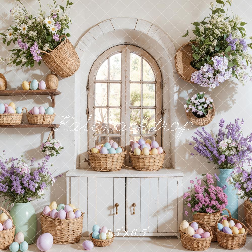 Kate Easter Egg Floral Baskets Window Backdrop Designed by Emetselch