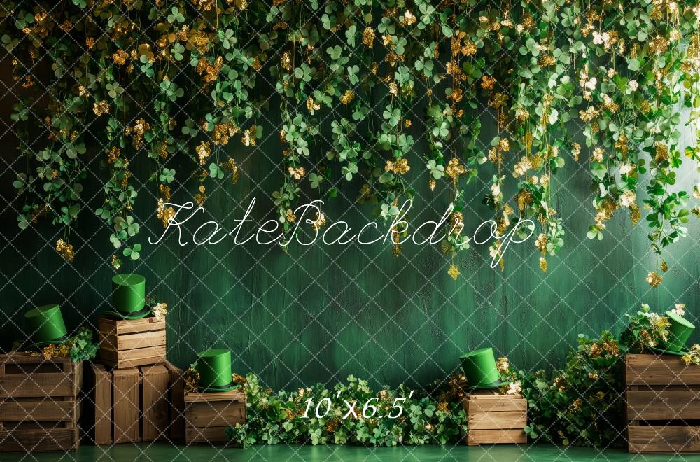 Kate St. Patrick's Day Shamrock Rustic Backdrop Designed by Patty Roberts