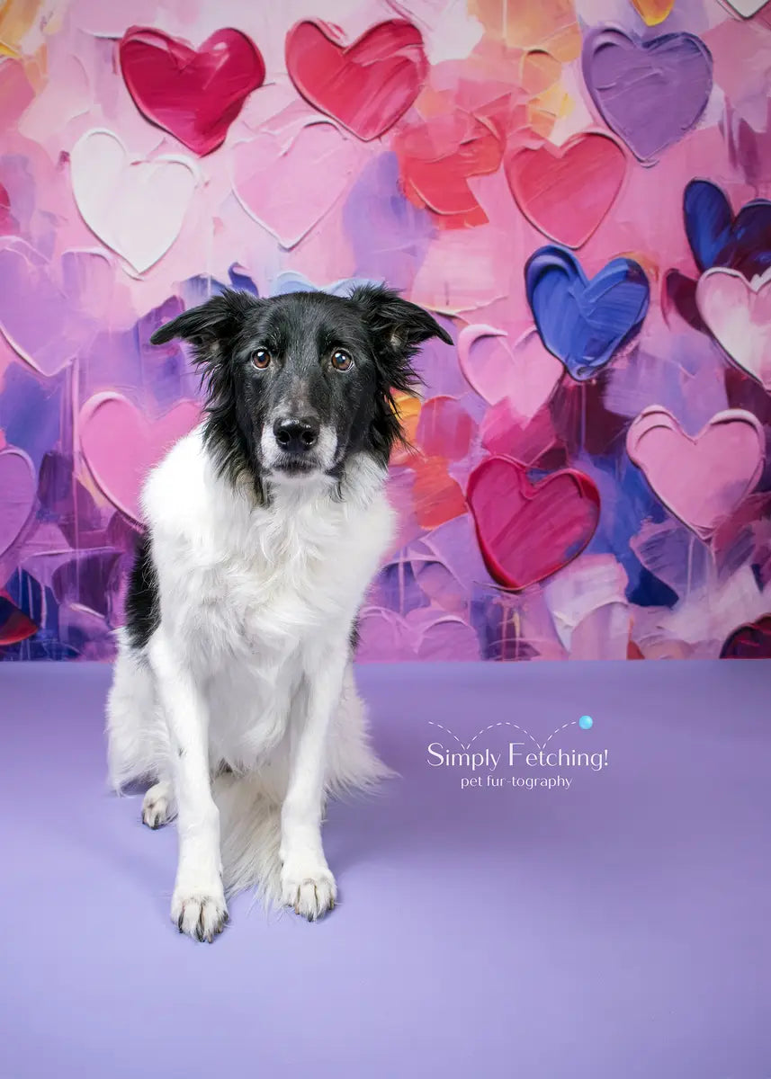 Kate Valentines Day Painted Hearts Backdrop Designed by Patty Robert