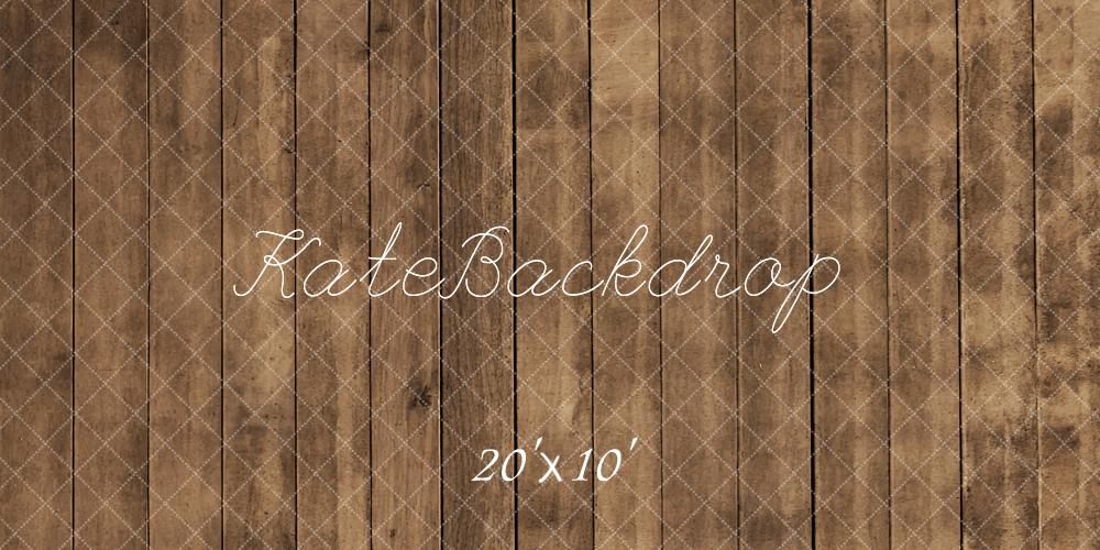 Kate Rustic Wood Plank Brown Floor Backdrop Designed by Kate Image