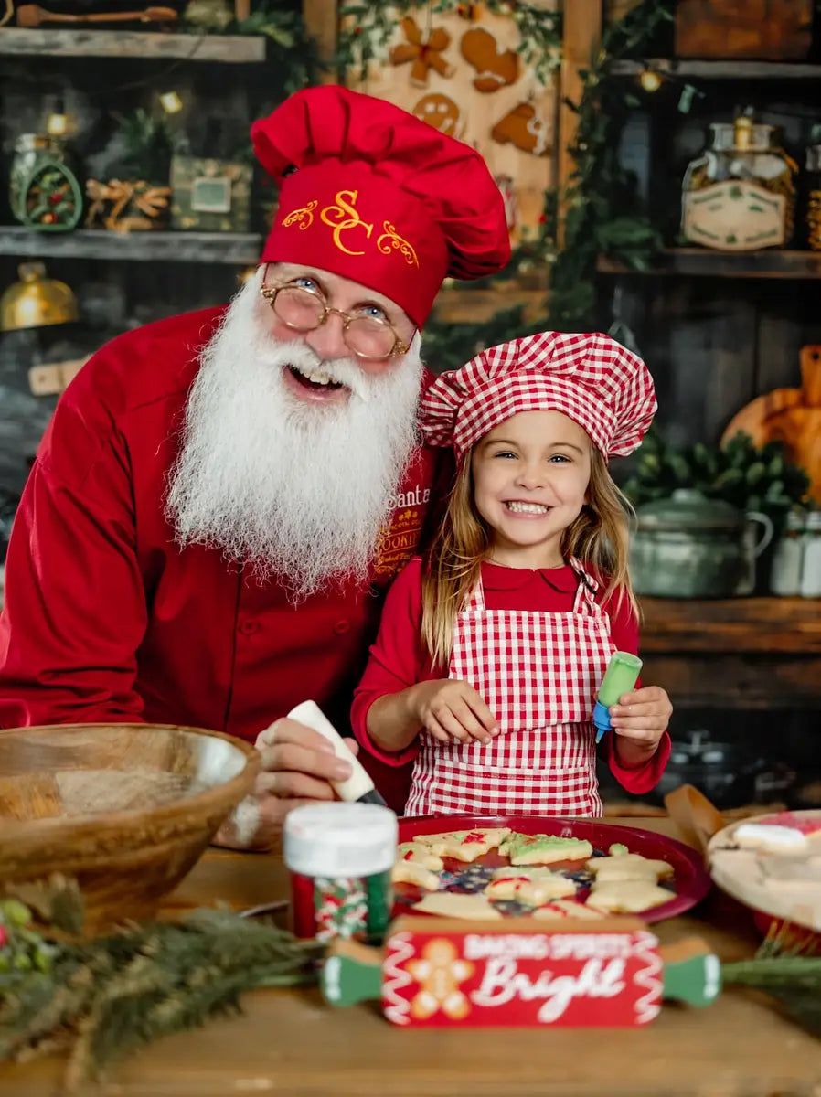 Kate Winter Christmas Vintage Wooden Kitchen Backdrop Designed by Emetselch