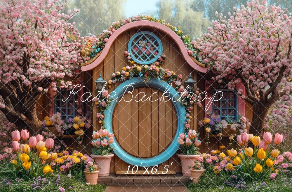 Kate Easter Spring Cottage Floral Backdrop Designed by Mini MakeBelieve