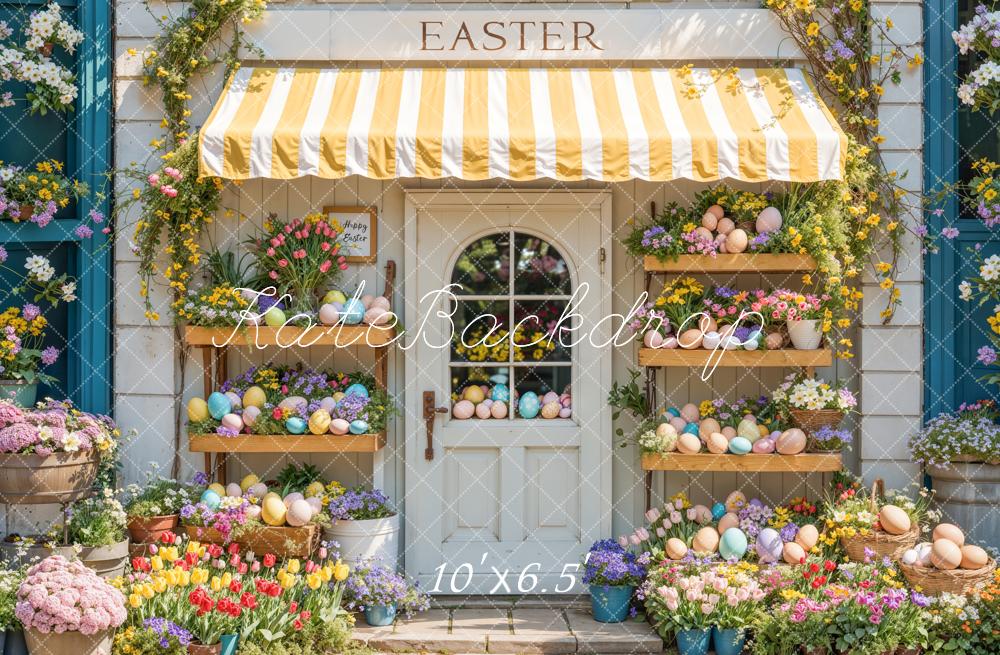 Kate Easter Floral Eggs Door Shop Backdrop Designed by Emetselch