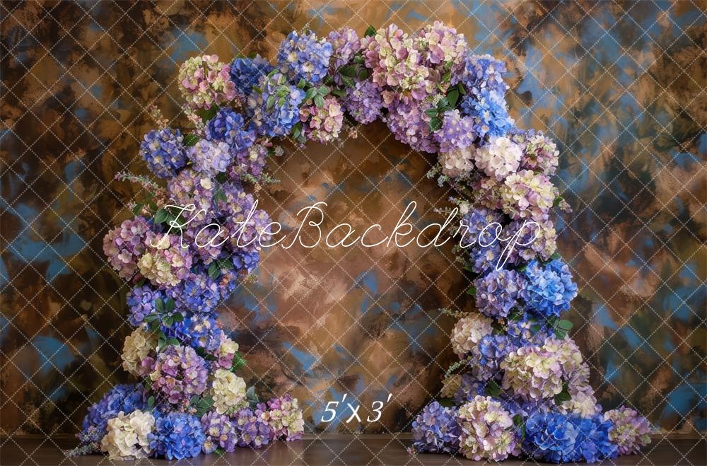 Kate Flower Arch Purple Blue Backdrop Designed by Mini MakeBelieve