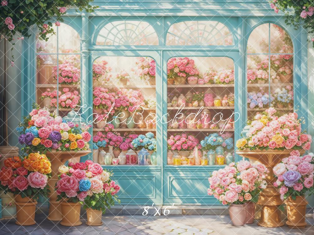 Kate Spring Floral Shop Arched Window Backdrop Designed by Emetselch