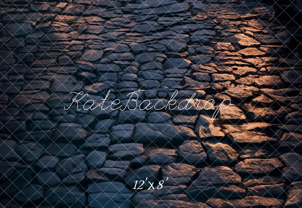 Kate Night Cobblestone Path Floor Backdrop Designed by Emetselch