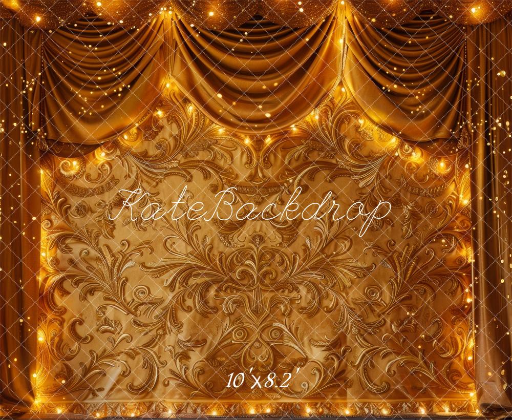 Kate Golden Curtain Carved Wall Backdrop Designed by Mini MakeBelieve