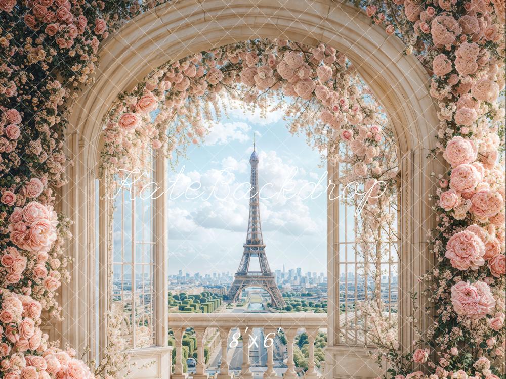 Spring Floral Arch Paris Foto Achtergrond Designed by Emetselch