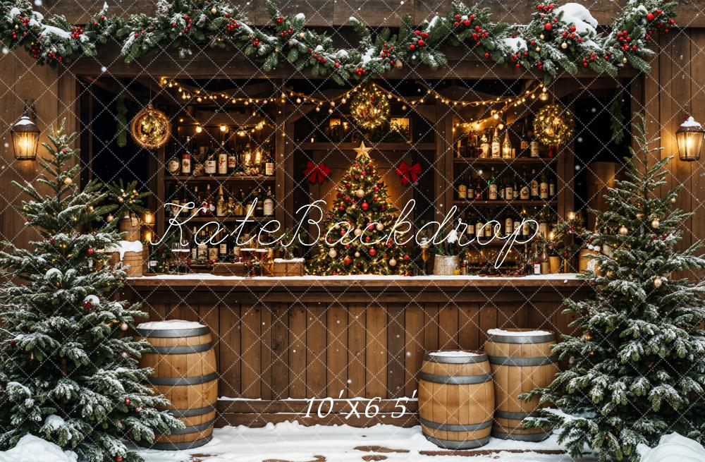 Fondo de Vino de Tienda de Árbol de Navidad Diseñado por Emetselch