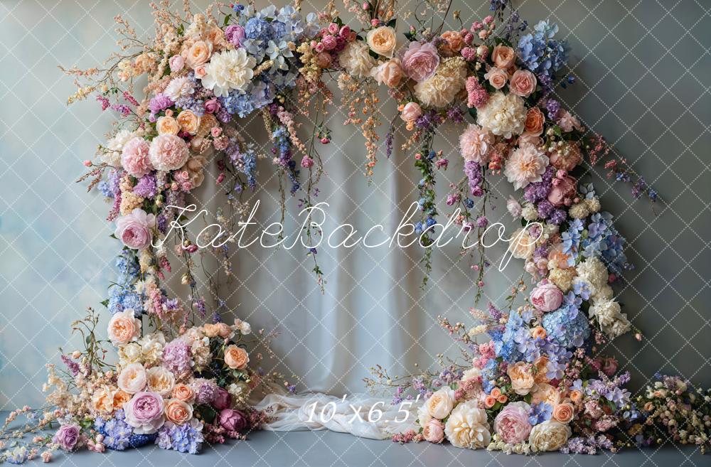 Kate Spring Flower Arch Pastel Wedding Backdrop Designed by Emetselch