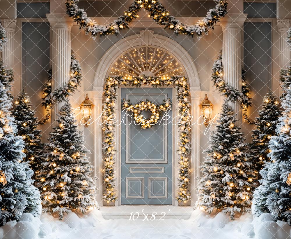 Kate Christmas Tree Arch Door Column Backdrop Designed by Emetselch